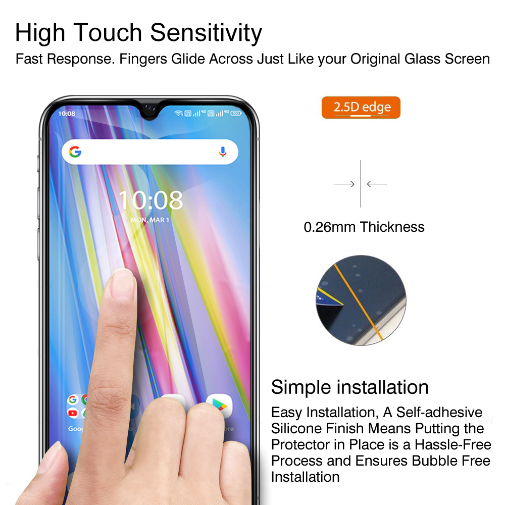 Bakeey-for-Umidigi-A11-Front-Film-9H-Anti-Explosion-Anti-Fingerprint-Full-Glue-Full-Coverage-Tempere-1869772-4